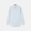 Randig slim fit-skjorta i bomullspoplin Randig slim fit-skjorta i bomullspoplin