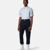 Randig slim fit-skjorta i bomullspoplin Randig slim fit-skjorta i bomullspoplin