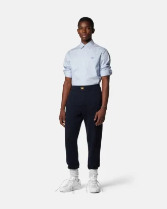 Randig slim fit-skjorta i bomullspoplin Randig slim fit-skjorta i bomullspoplin