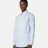 Randig slim fit-skjorta i bomullspoplin Randig slim fit-skjorta i bomullspoplin