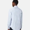 Randig slim fit-skjorta i bomullspoplin Randig slim fit-skjorta i bomullspoplin