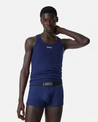 Ribbade boxershorts i bomull