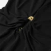 Safety Pin Draped Fitted Bodysuit Safety Pin Draped Fitted Bodysuit