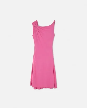 Safety Pin Draped Flared Mini Dress Safety Pin Draped Flared Mini Dress