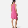 Safety Pin Draped Flared Mini Dress