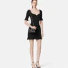 Safety Pin Knit Flared Mini Dress Safety Pin Knit Flared Mini Dress