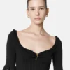 Safety Pin Knit Flared Mini Dress Safety Pin Knit Flared Mini Dress