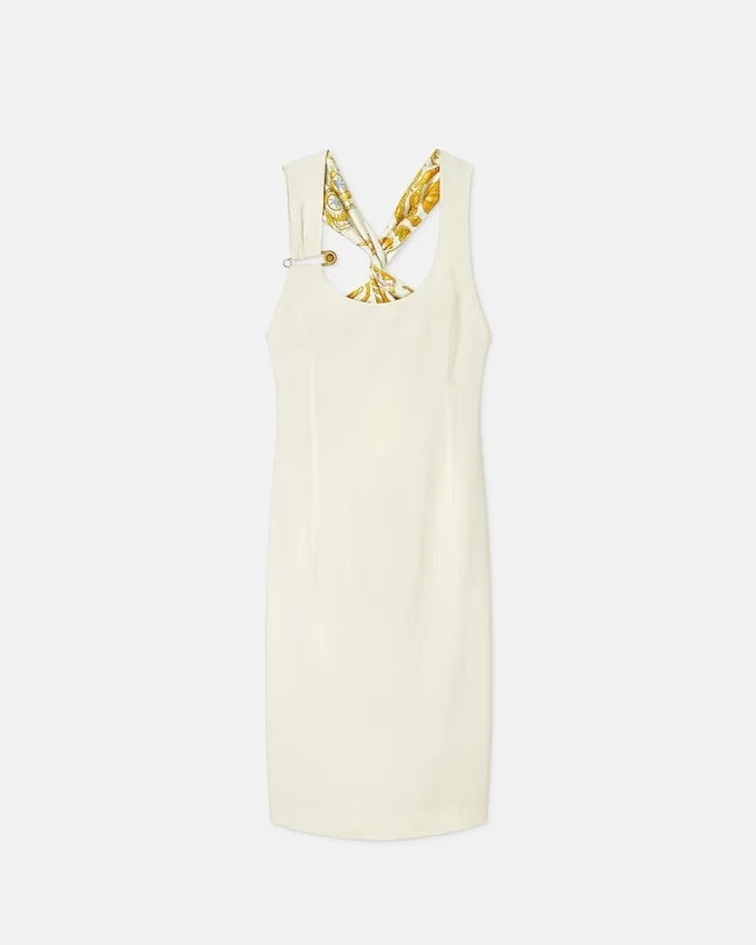 Safety Pin Twisted Shift Midi Dress Safety Pin Twisted Shift Midi Dress