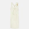 Safety Pin Twisted Shift Midi Dress Safety Pin Twisted Shift Midi Dress