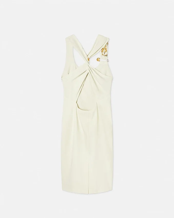 Safety Pin Twisted Shift Midi Dress Safety Pin Twisted Shift Midi Dress
