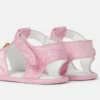 Sandaler i satin med tryck för bebisar