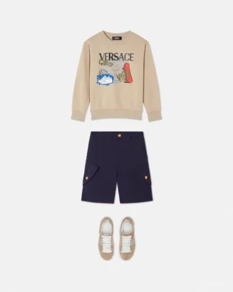 Shorts i bomullspoplin för barn