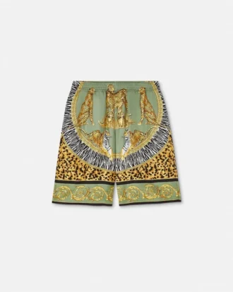 Silkeshorts med Wild Cats-tryck