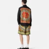 Silkeshorts med Wild Cats-tryck Silkeshorts med Wild Cats-tryck