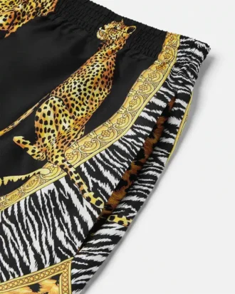 Silkeshorts med Wild Cats-tryck