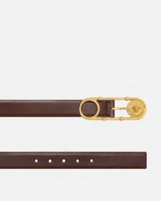 Säkerhetsnålbälte i läder 3 cm Säkerhetsnålbälte i läder 3 cm