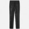 Slim fit-byxor i jacquardull och viskos Slim fit-byxor i jacquardull och viskos