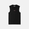 Slim fit-linne med ribbad kant och logotyp Slim fit-linne med ribbad kant och logotyp