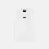 Slim fit-linne med ribbad kant och logotyp Slim fit-linne med ribbad kant och logotyp