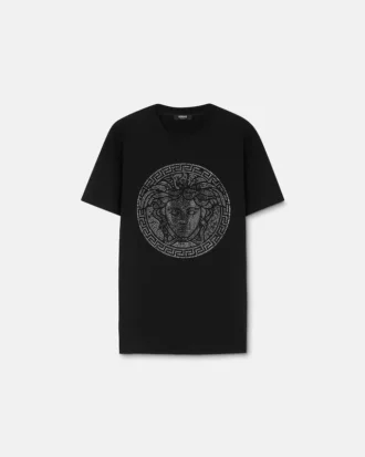 Smyckad slim fit-T-shirt i bomullsjersey