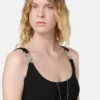 Stretchig crepe jersey-bodysuit med drapering Stretchig crepe jersey-bodysuit med drapering