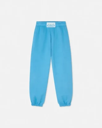 Sweatpants i bomullsjersey med tryck för barn