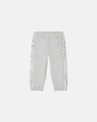 Sweatpants i bomullsjersey med tryck för barn
