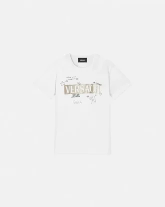 T-shirt i bomullsjersey med tryck för barn