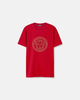T-shirt med broderad Medusa