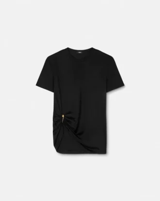 T-shirt med draperad säkerhetsnål