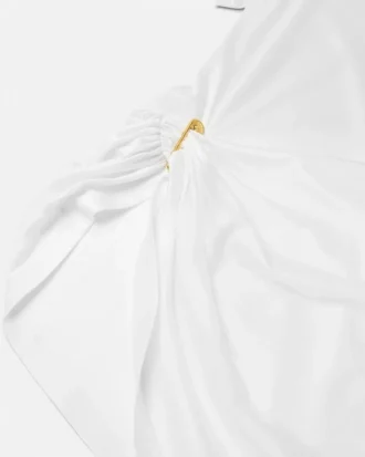 T-shirt med draperad säkerhetsnål