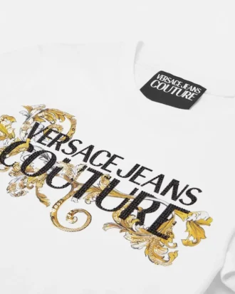 T-shirt med kristallkontur Barocco