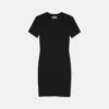T-shirtklänning med kristallbroderat institutionellt logo