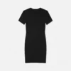 T-shirtklänning med kristallbroderat institutionellt logo
