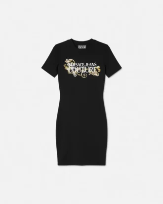 T-shirtklänning med kristallkonturer Barocco