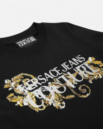 T-shirtklänning med kristallkonturer Barocco