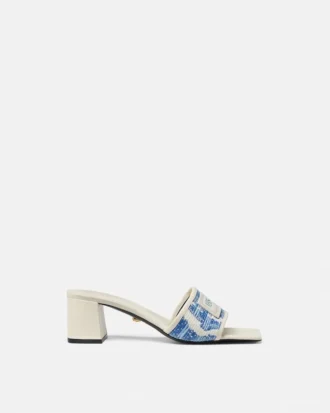 Theia Raffia Mules 55 mm Theia Raffia Mules 55 mm