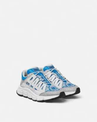 Trigreca Jacquard lädersneakers