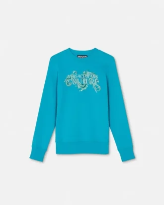 Tryckt, dekorerad sweatshirt i bomullsjersey