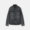Tryckt foulard-denimskjorta Tryckt foulard-denimskjorta