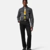 Tryckt foulard-denimskjorta Tryckt foulard-denimskjorta