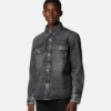Tryckt foulard-denimskjorta Tryckt foulard-denimskjorta