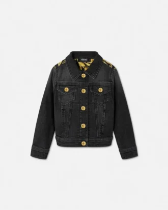 Tryckt jeansjacka för barn
