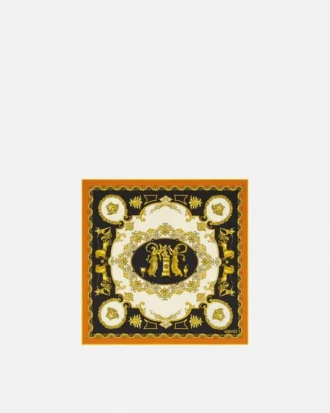 Tryckt silkescarf i twill 45 cm