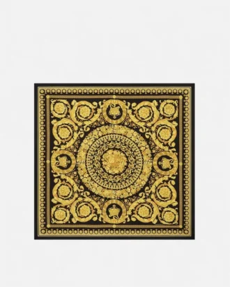 Tryckt silkescarf i twill, 90 cm Tryckt silkescarf i twill, 90 cm