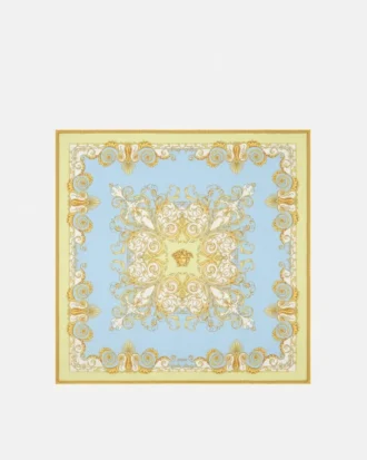 Tryckt silkescarf i twill 90 cm