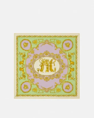 Tryckt silkescarf i twill 90 cm