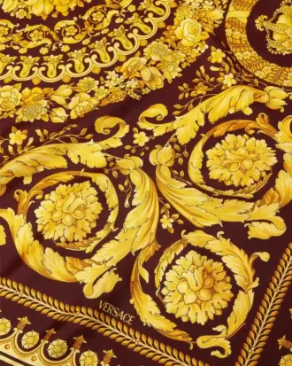 Tryckt silkescarf i twill, 90 cm