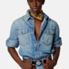 Tryckt silkescarf i twill, 90 cm Tryckt silkescarf i twill, 90 cm
