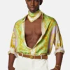 Tryckt silkescarf i twill 90 cm Tryckt silkescarf i twill 90 cm